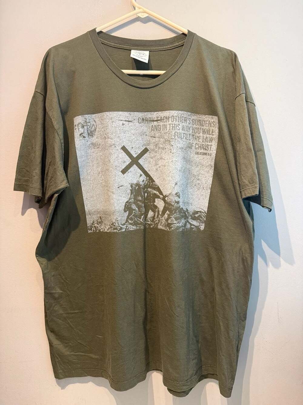 Not Of This World NOTW Galatians 6:2 Graphic T-Shirt Olive Green